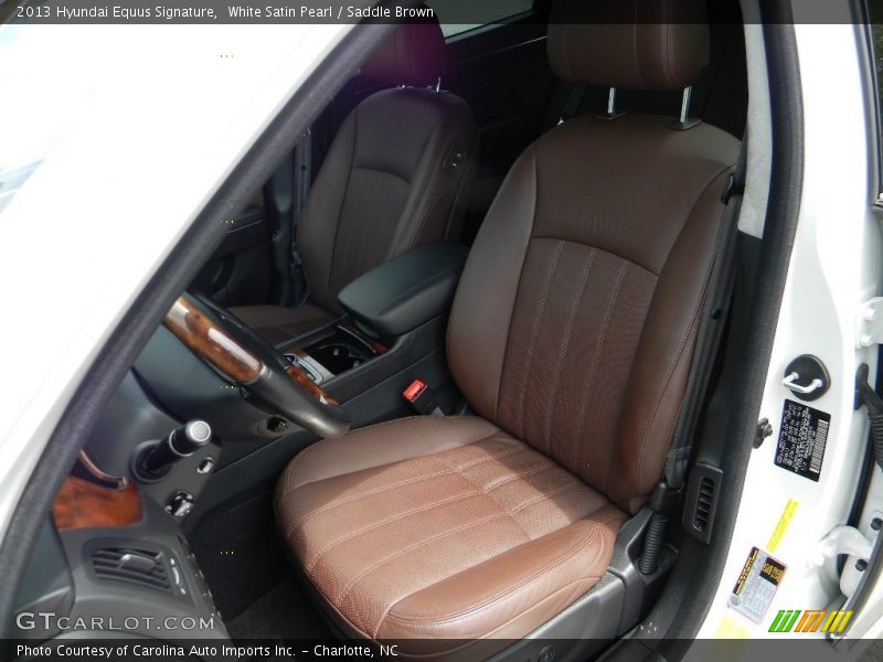 White Satin Pearl / Saddle Brown 2013 Hyundai Equus Signature