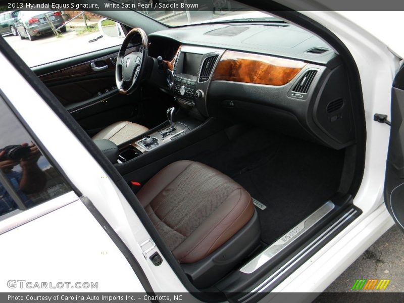 White Satin Pearl / Saddle Brown 2013 Hyundai Equus Signature