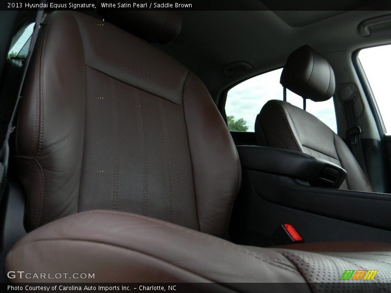 White Satin Pearl / Saddle Brown 2013 Hyundai Equus Signature