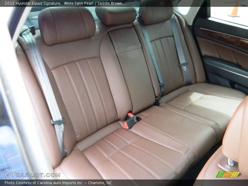 White Satin Pearl / Saddle Brown 2013 Hyundai Equus Signature