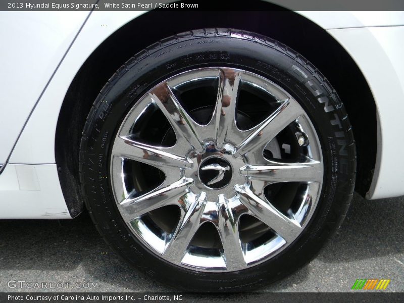 White Satin Pearl / Saddle Brown 2013 Hyundai Equus Signature