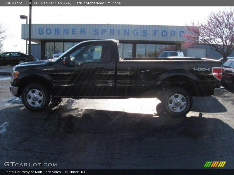 Black / Stone/Medium Stone 2009 Ford F150 XLT Regular Cab 4x4