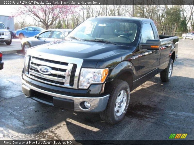 Black / Stone/Medium Stone 2009 Ford F150 XLT Regular Cab 4x4