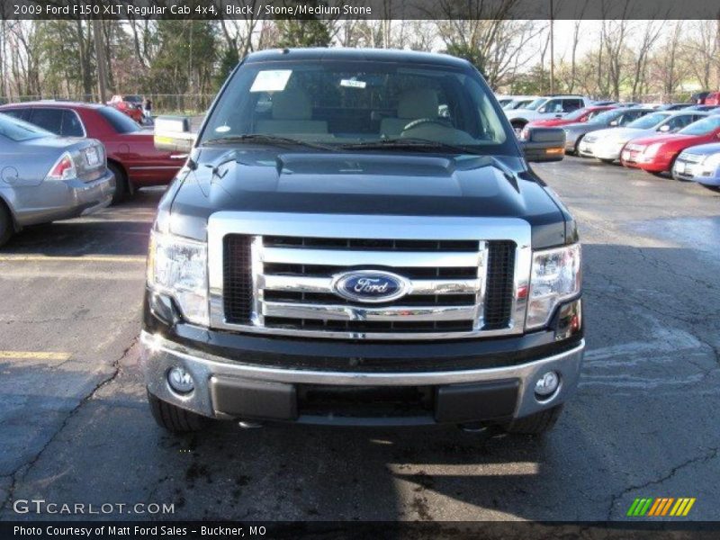 Black / Stone/Medium Stone 2009 Ford F150 XLT Regular Cab 4x4