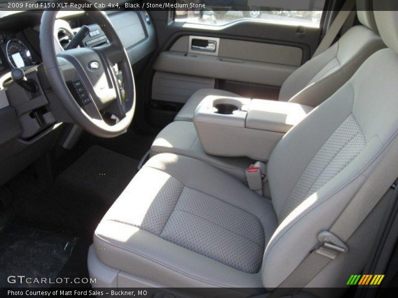 Black / Stone/Medium Stone 2009 Ford F150 XLT Regular Cab 4x4