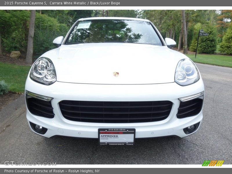 Carrara White Metallic / Black/Luxor Beige 2015 Porsche Cayenne S
