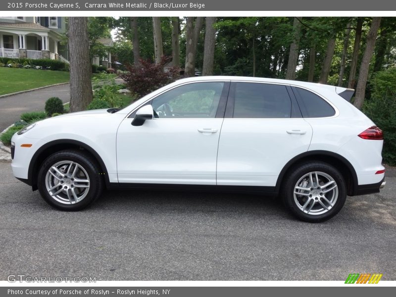 Carrara White Metallic / Black/Luxor Beige 2015 Porsche Cayenne S