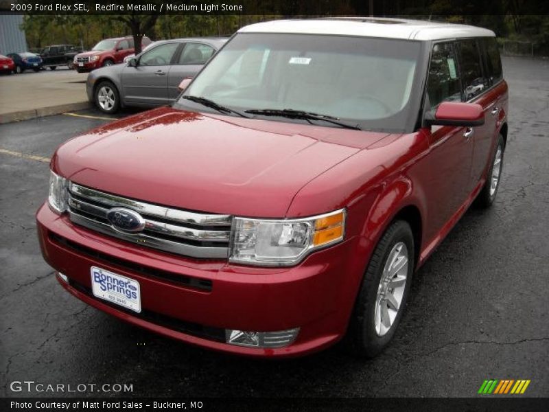Redfire Metallic / Medium Light Stone 2009 Ford Flex SEL