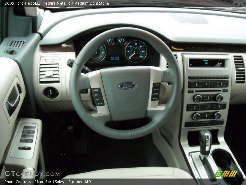 Redfire Metallic / Medium Light Stone 2009 Ford Flex SEL
