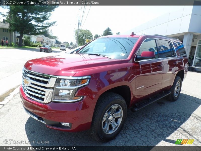 Siren Red Tintcoat / Cocoa/Dune 2017 Chevrolet Tahoe LT 4WD