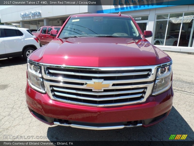 Siren Red Tintcoat / Cocoa/Dune 2017 Chevrolet Tahoe LT 4WD