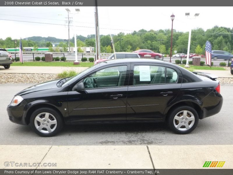 Black / Gray 2008 Chevrolet Cobalt LS Sedan