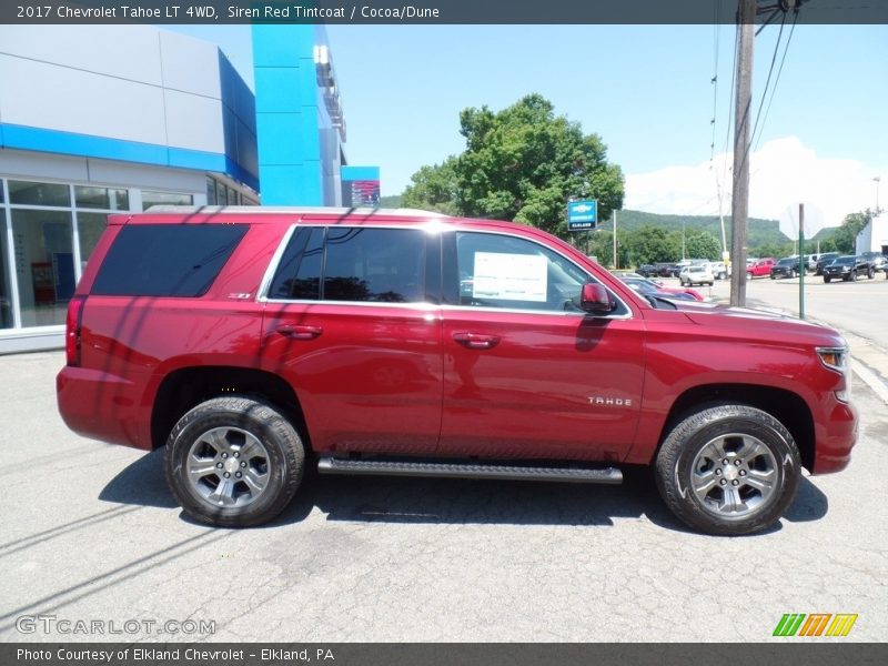 Siren Red Tintcoat / Cocoa/Dune 2017 Chevrolet Tahoe LT 4WD