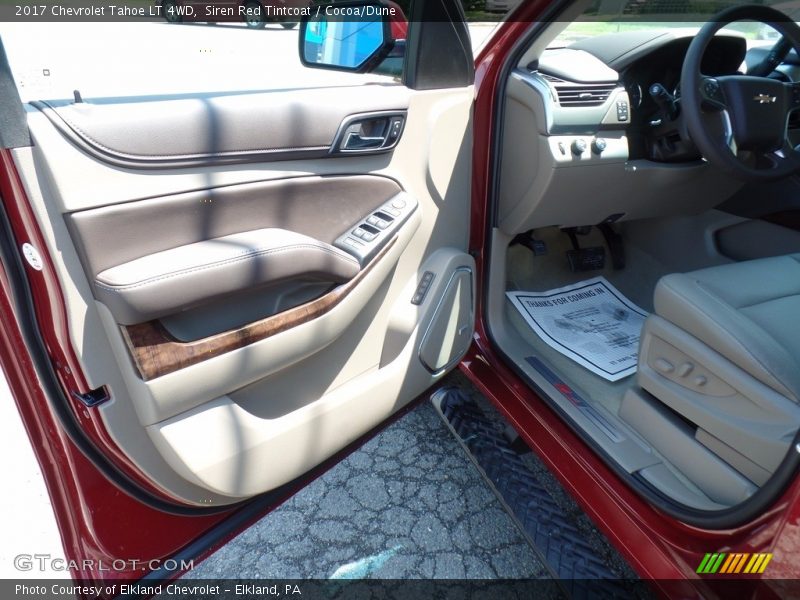 Siren Red Tintcoat / Cocoa/Dune 2017 Chevrolet Tahoe LT 4WD