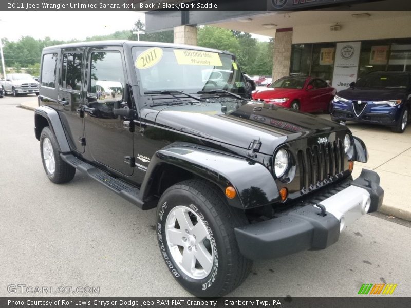 Black / Black/Dark Saddle 2011 Jeep Wrangler Unlimited Sahara 4x4