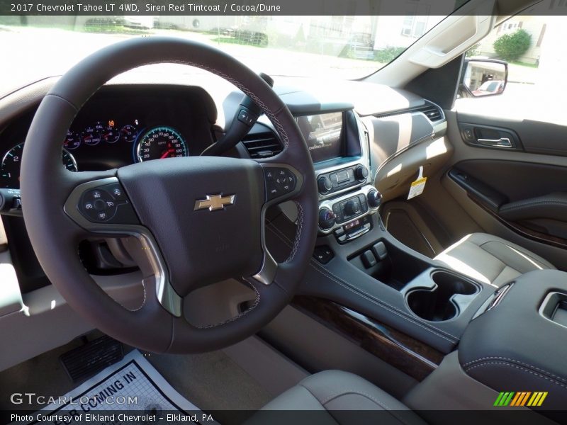 Siren Red Tintcoat / Cocoa/Dune 2017 Chevrolet Tahoe LT 4WD