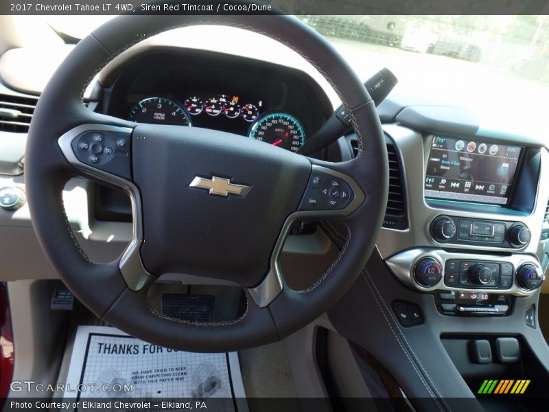 Siren Red Tintcoat / Cocoa/Dune 2017 Chevrolet Tahoe LT 4WD