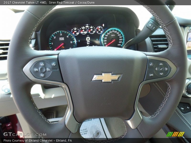 Siren Red Tintcoat / Cocoa/Dune 2017 Chevrolet Tahoe LT 4WD