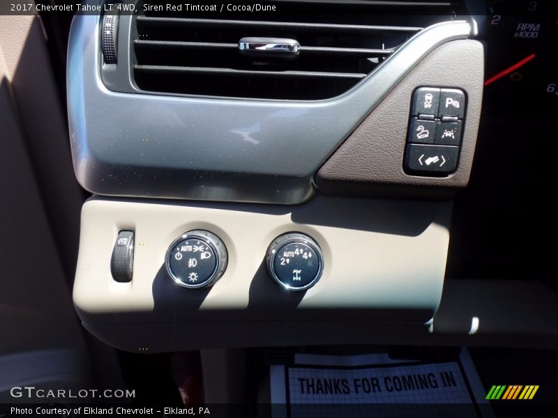 Siren Red Tintcoat / Cocoa/Dune 2017 Chevrolet Tahoe LT 4WD