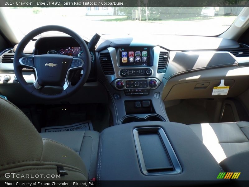 Siren Red Tintcoat / Cocoa/Dune 2017 Chevrolet Tahoe LT 4WD