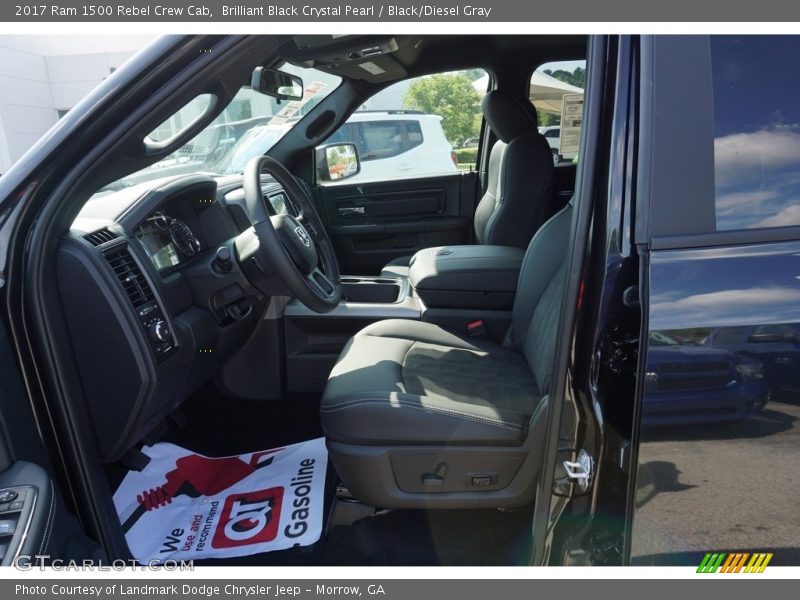 Brilliant Black Crystal Pearl / Black/Diesel Gray 2017 Ram 1500 Rebel Crew Cab