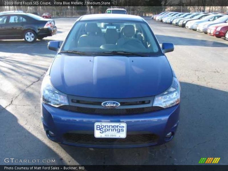 Vista Blue Metallic / Medium Stone 2009 Ford Focus SES Coupe