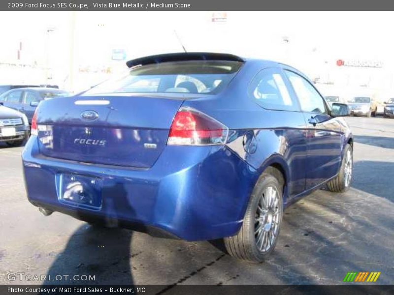 Vista Blue Metallic / Medium Stone 2009 Ford Focus SES Coupe