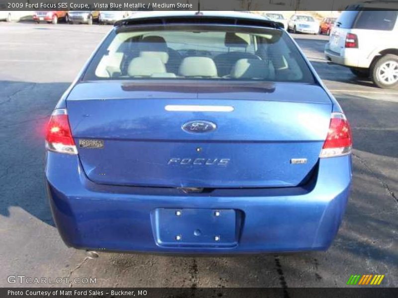 Vista Blue Metallic / Medium Stone 2009 Ford Focus SES Coupe
