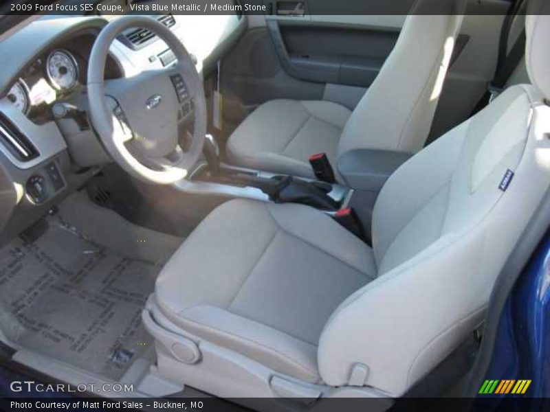 Vista Blue Metallic / Medium Stone 2009 Ford Focus SES Coupe