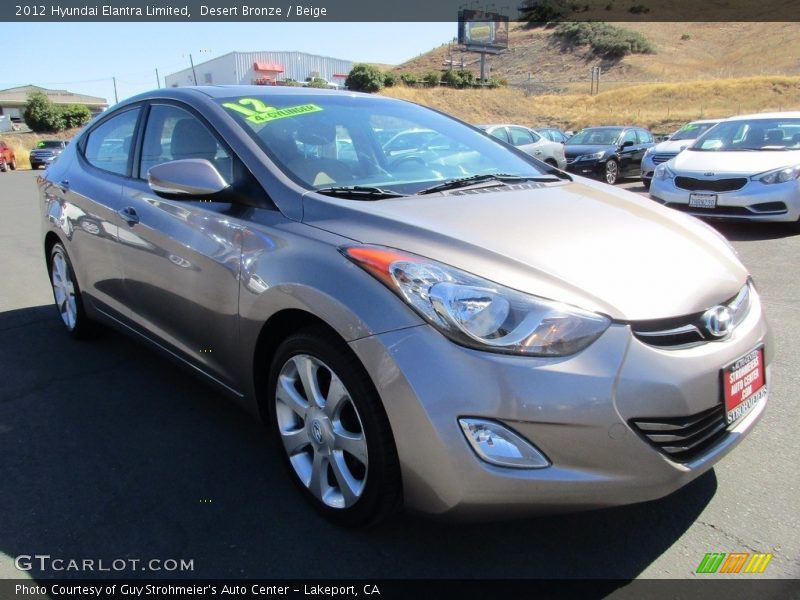 Desert Bronze / Beige 2012 Hyundai Elantra Limited