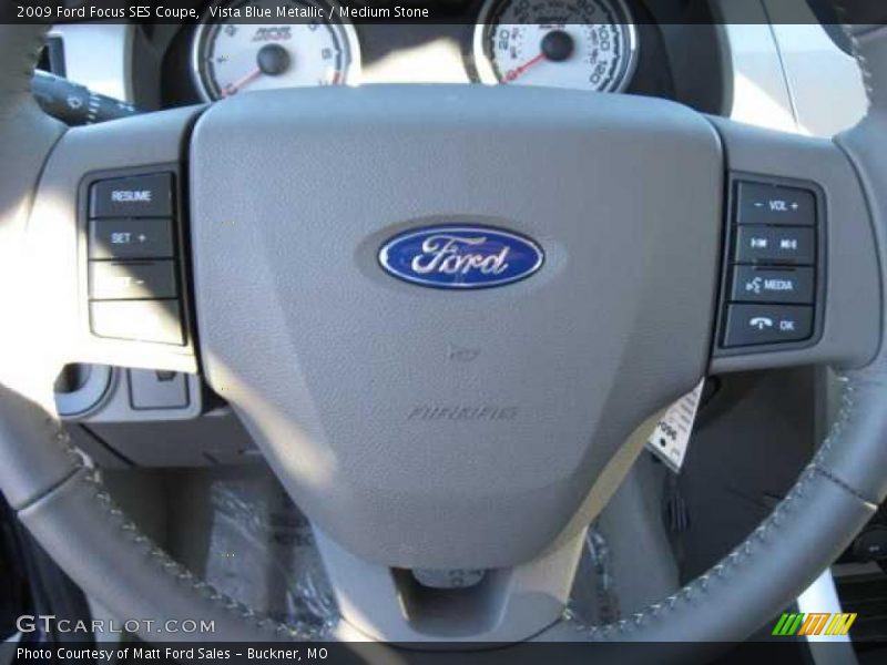 Vista Blue Metallic / Medium Stone 2009 Ford Focus SES Coupe