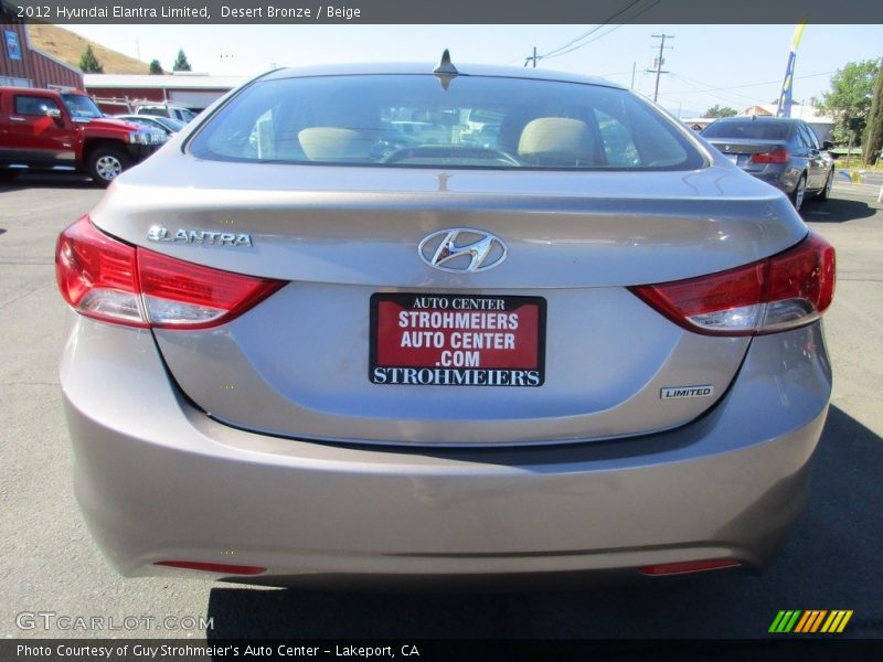 Desert Bronze / Beige 2012 Hyundai Elantra Limited