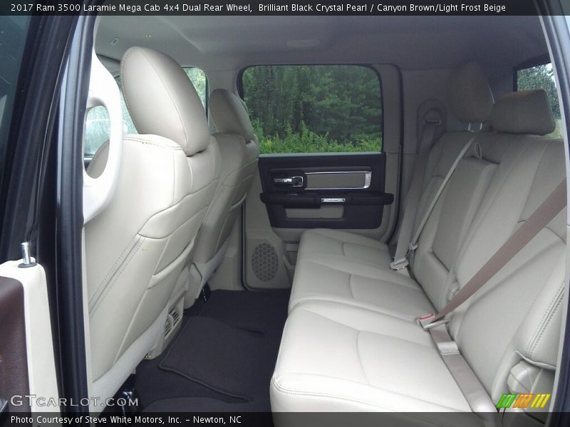 Brilliant Black Crystal Pearl / Canyon Brown/Light Frost Beige 2017 Ram 3500 Laramie Mega Cab 4x4 Dual Rear Wheel