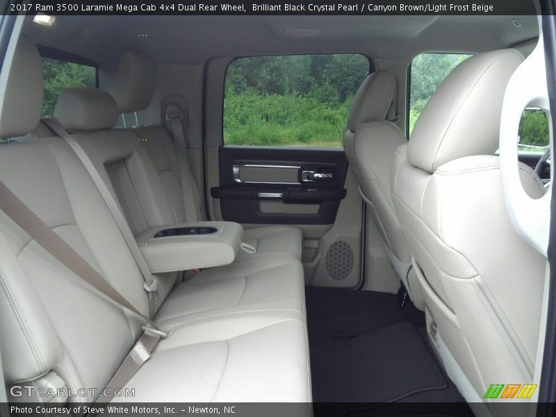 Brilliant Black Crystal Pearl / Canyon Brown/Light Frost Beige 2017 Ram 3500 Laramie Mega Cab 4x4 Dual Rear Wheel