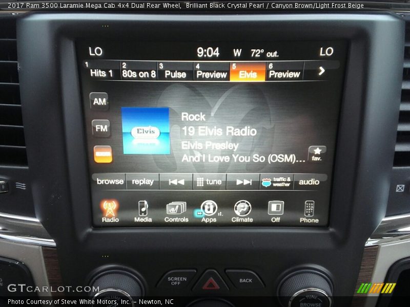 Brilliant Black Crystal Pearl / Canyon Brown/Light Frost Beige 2017 Ram 3500 Laramie Mega Cab 4x4 Dual Rear Wheel