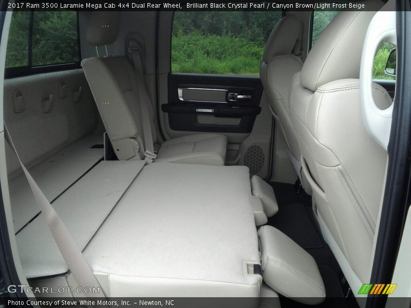 Brilliant Black Crystal Pearl / Canyon Brown/Light Frost Beige 2017 Ram 3500 Laramie Mega Cab 4x4 Dual Rear Wheel