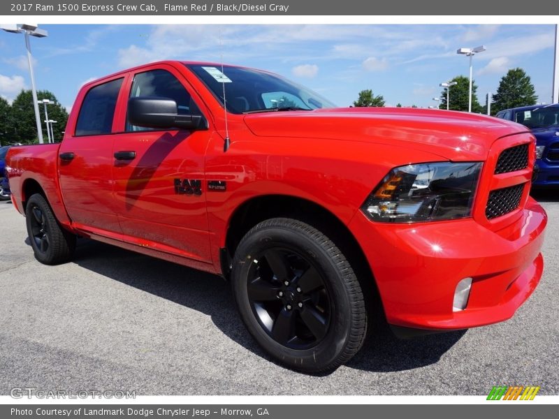 Flame Red / Black/Diesel Gray 2017 Ram 1500 Express Crew Cab