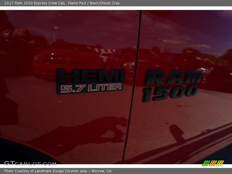 Flame Red / Black/Diesel Gray 2017 Ram 1500 Express Crew Cab