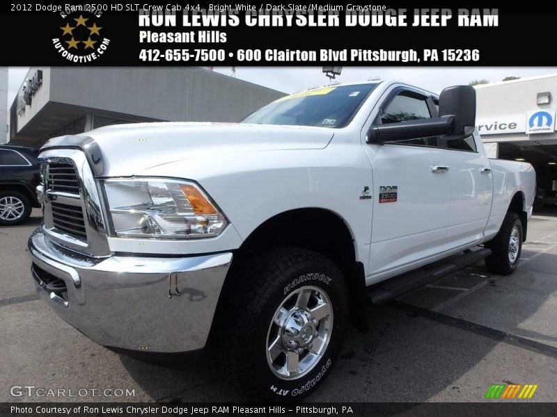 Bright White / Dark Slate/Medium Graystone 2012 Dodge Ram 2500 HD SLT Crew Cab 4x4