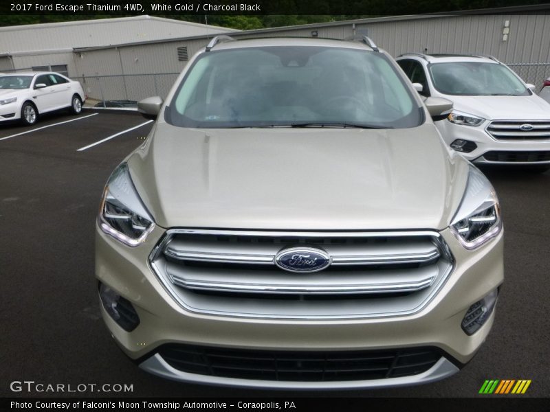 White Gold / Charcoal Black 2017 Ford Escape Titanium 4WD