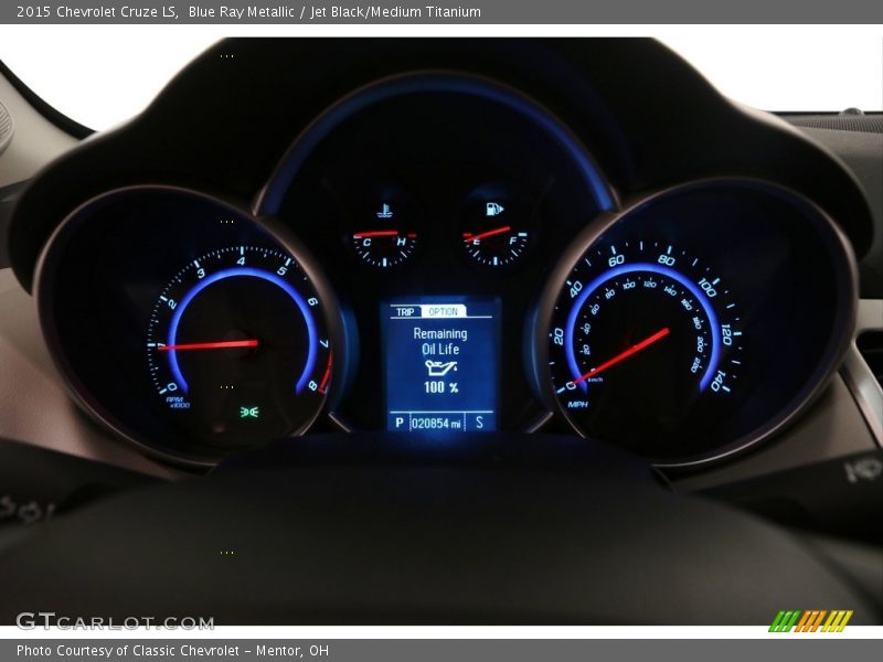 Blue Ray Metallic / Jet Black/Medium Titanium 2015 Chevrolet Cruze LS