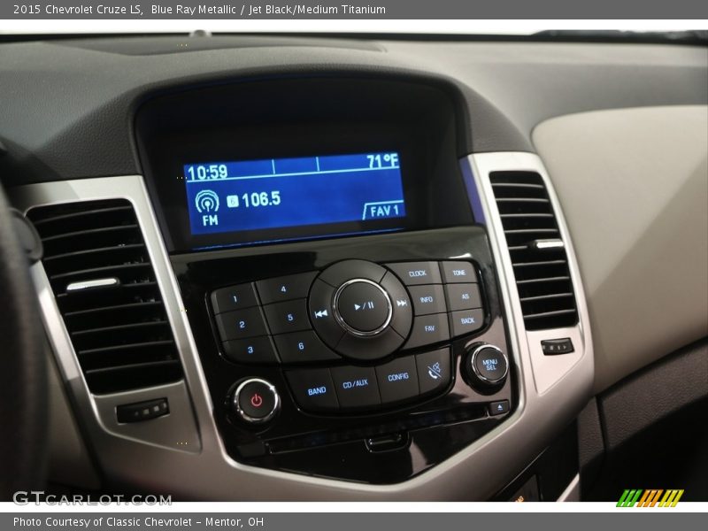 Blue Ray Metallic / Jet Black/Medium Titanium 2015 Chevrolet Cruze LS