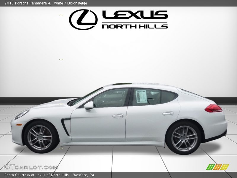 White / Luxor Beige 2015 Porsche Panamera 4