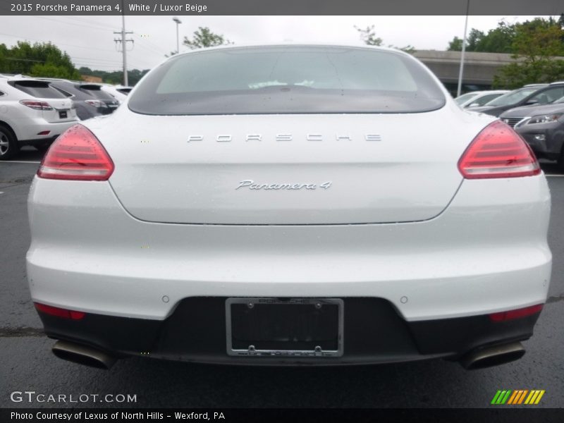 White / Luxor Beige 2015 Porsche Panamera 4