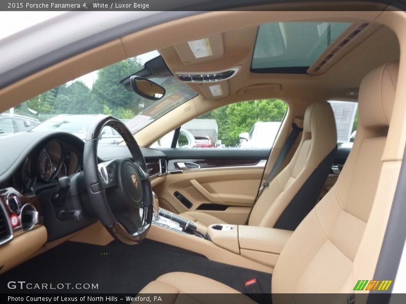 White / Luxor Beige 2015 Porsche Panamera 4