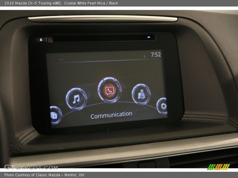 Crystal White Pearl Mica / Black 2016 Mazda CX-5 Touring AWD