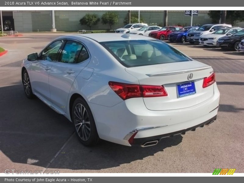 Bellanova White Pearl / Parchment 2018 Acura TLX V6 Advance Sedan