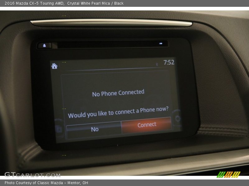 Crystal White Pearl Mica / Black 2016 Mazda CX-5 Touring AWD