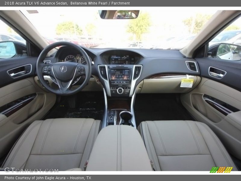 Bellanova White Pearl / Parchment 2018 Acura TLX V6 Advance Sedan