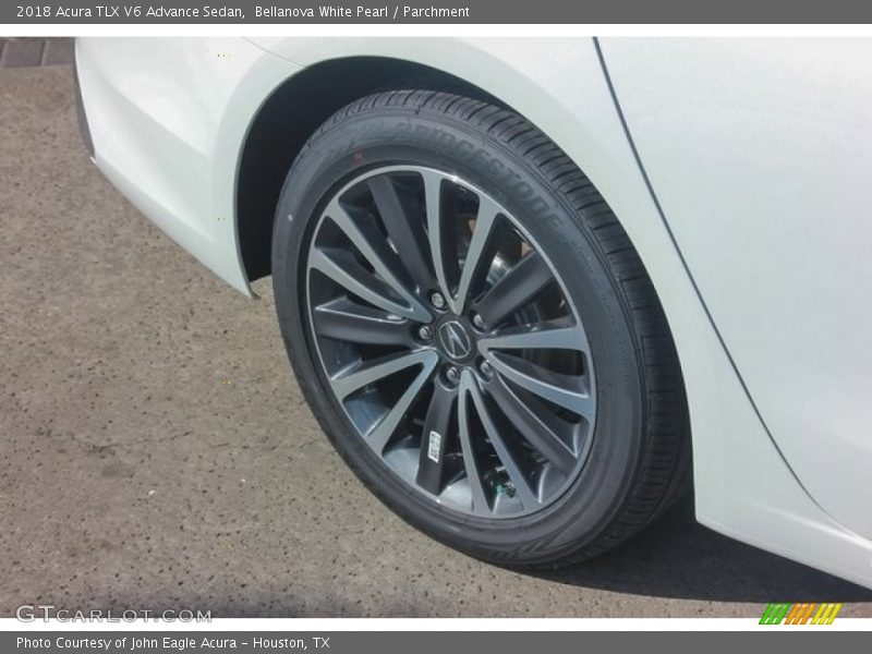 Bellanova White Pearl / Parchment 2018 Acura TLX V6 Advance Sedan
